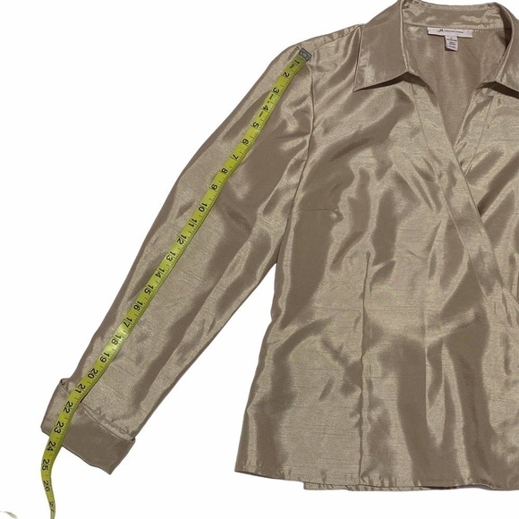 Jm Collection Metallic Cold Wrap Jacket Size 8 - Picture 9 of 12